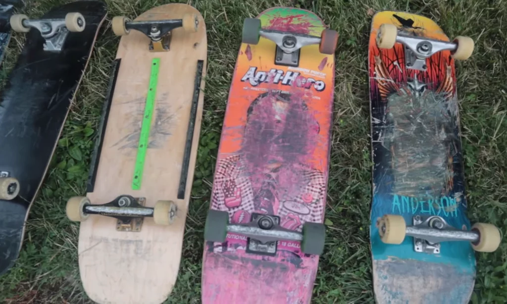 skateboard deck sizes