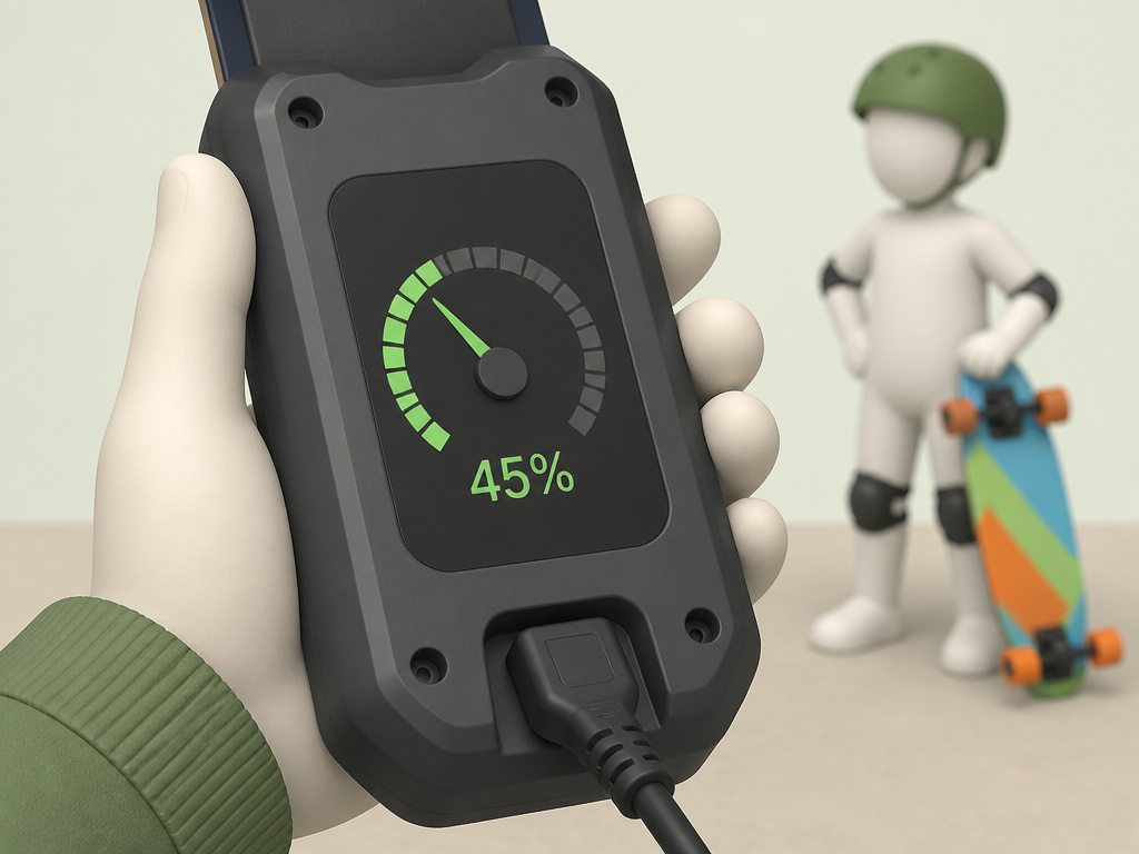 Electric longboard battery storage charge and child's board for special cases.